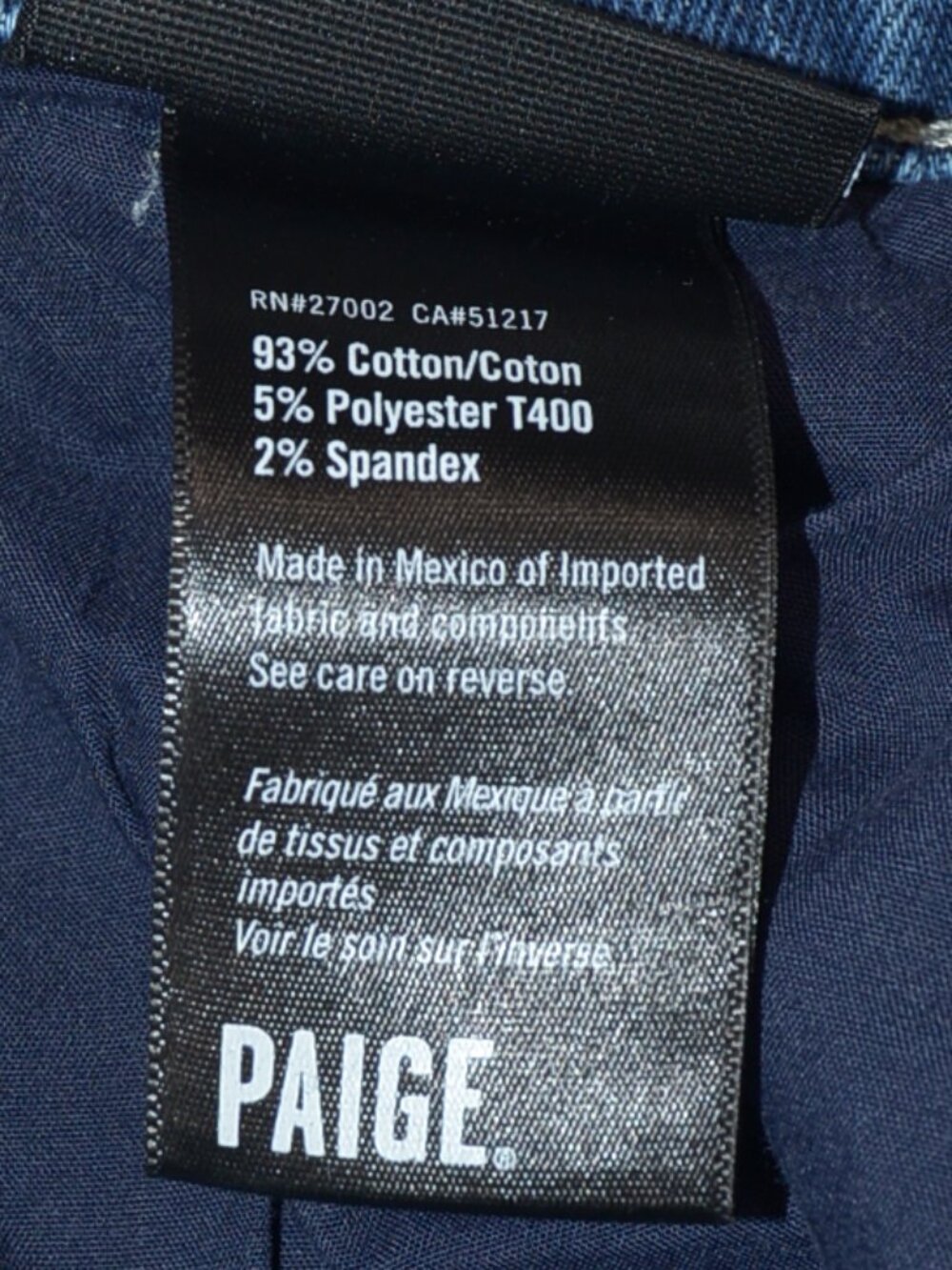 PAIGE Federal Slim Straight Jeans Men's Size 36 Louis Blue Wash - Picture 6 of 9